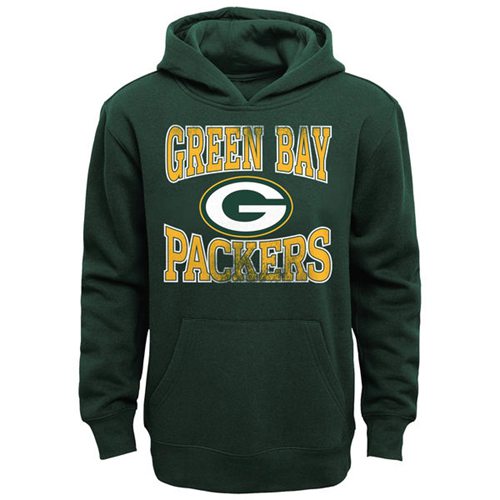 Green Bay Packers Home Turf Pullover Hoodie Green - Click Image to Close